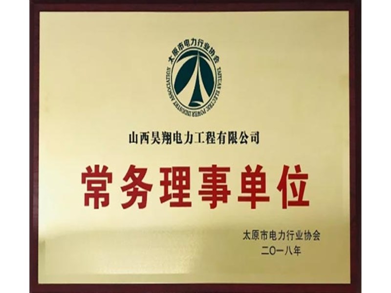 祝贺昊翔电力为协会常务理事单位，董事长郑建松为协会常务副会长